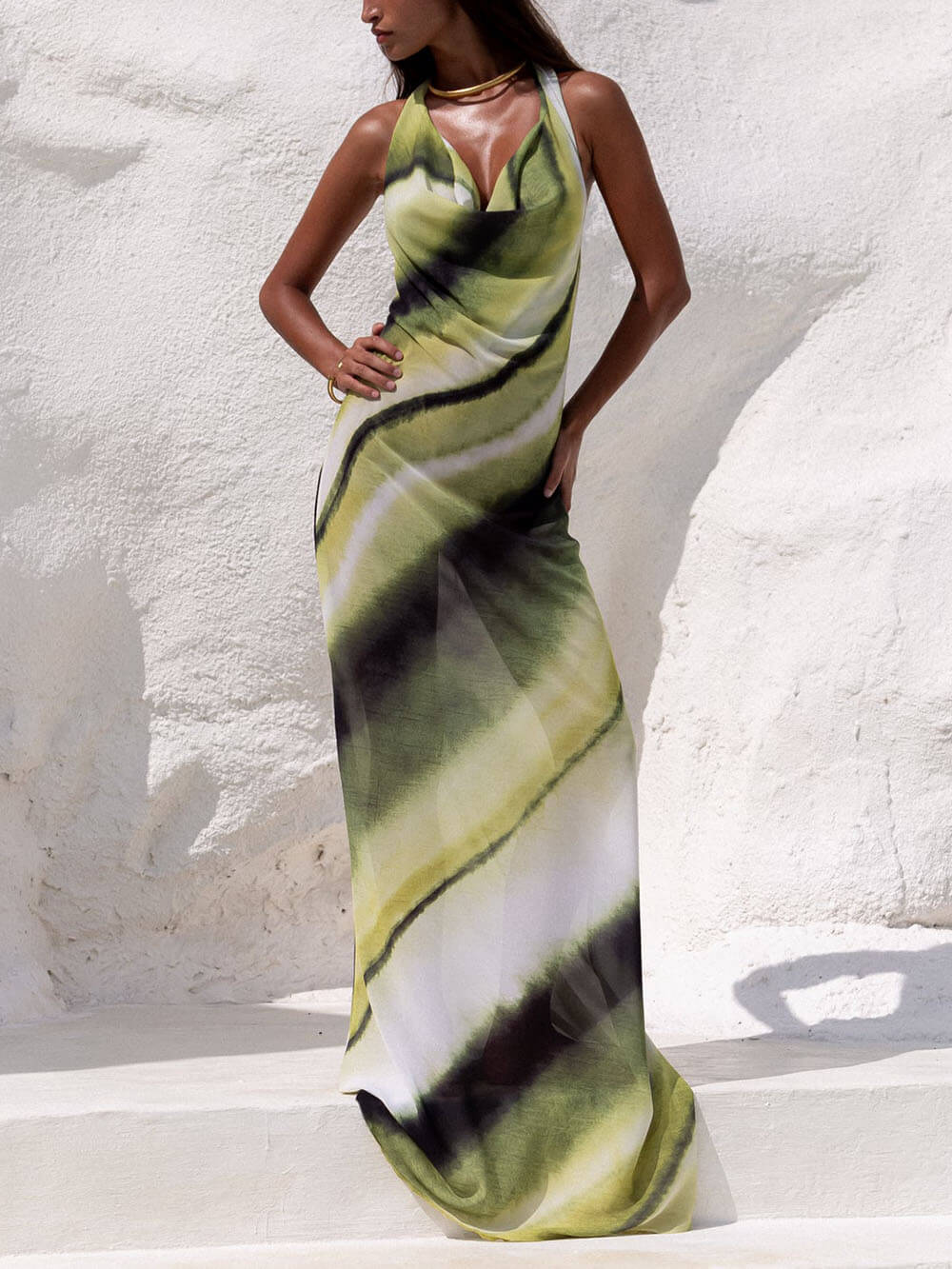Sukienka maxi Lila w gradientzie