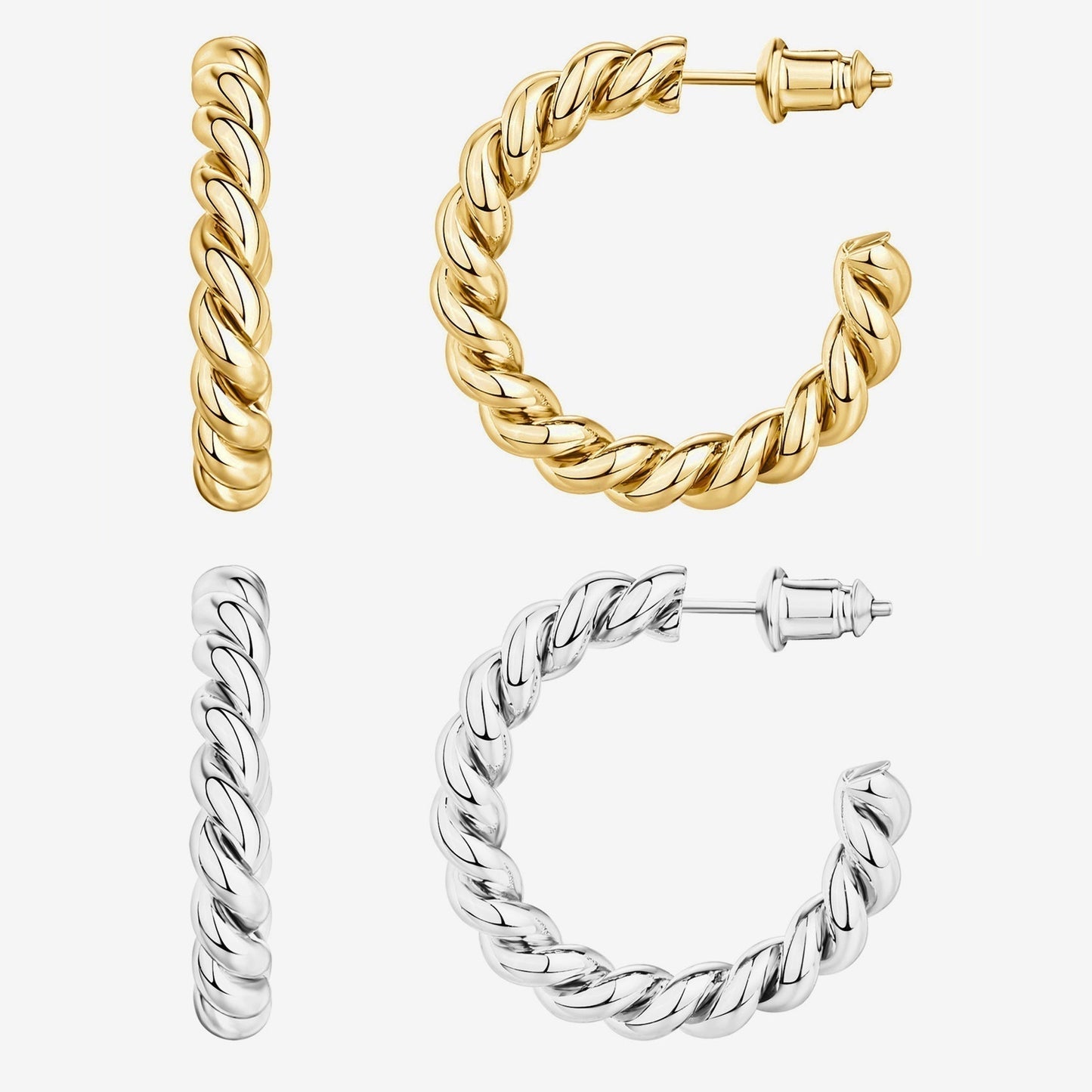 Kolczyki Rope Hoops
