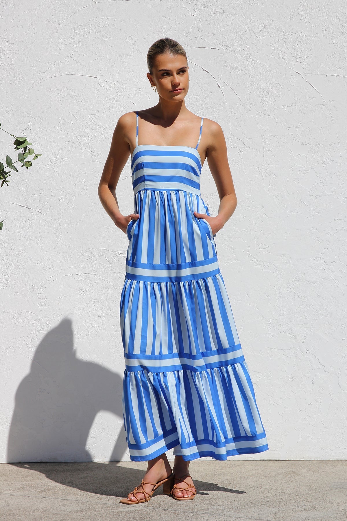 Sukienka maxi w paski Candy