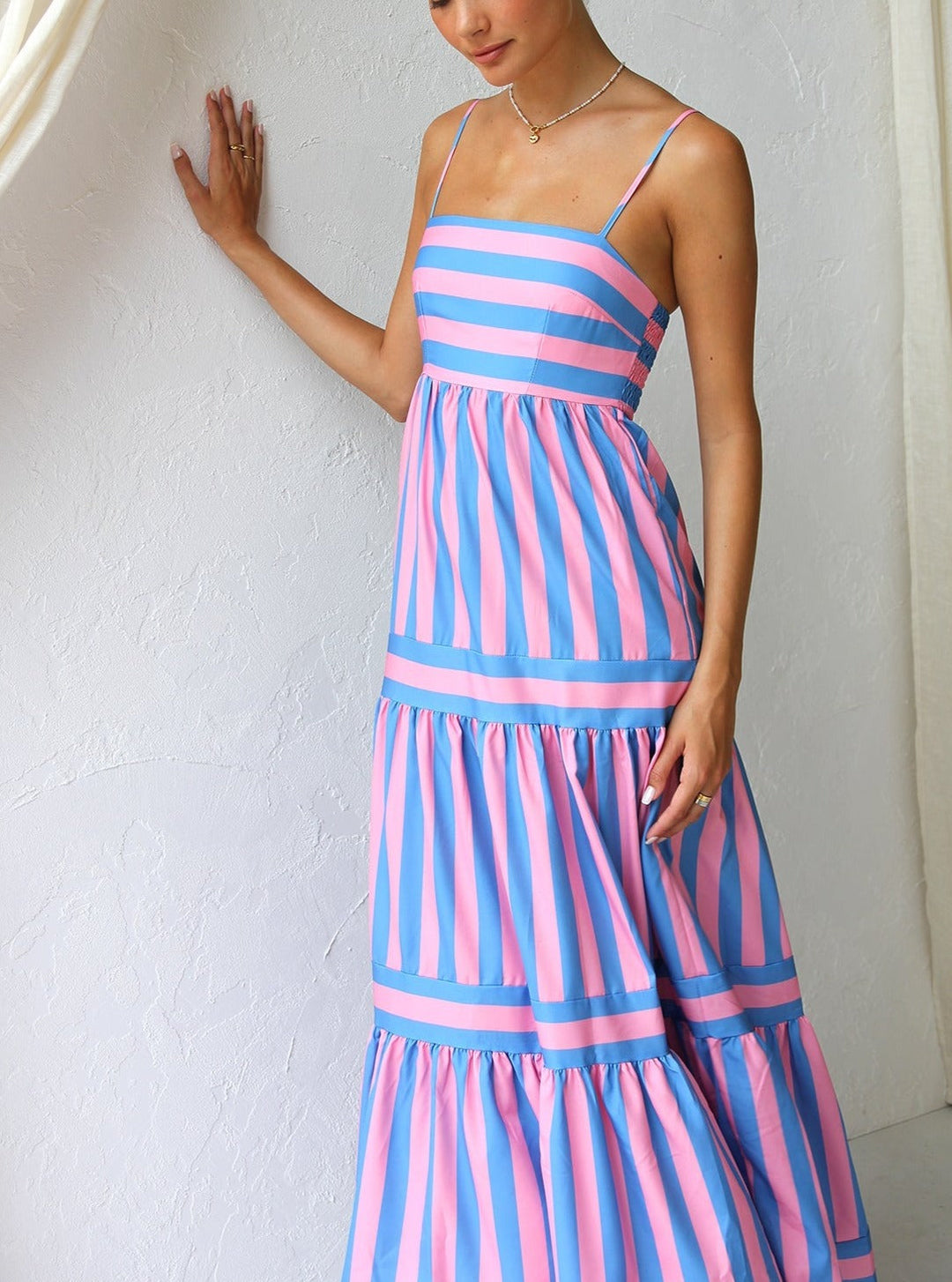 Sukienka maxi w paski Candy