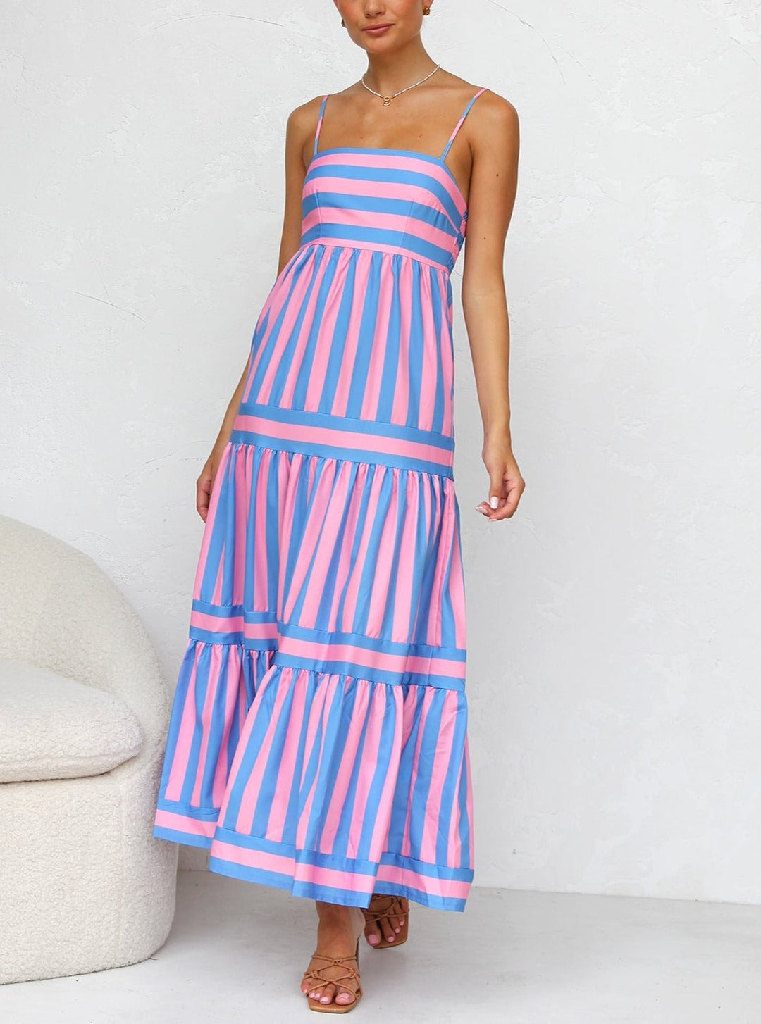 Sukienka maxi w paski Candy