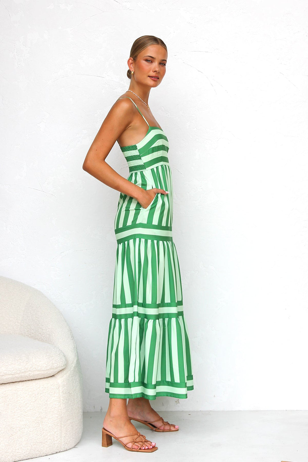 Sukienka maxi w paski Candy