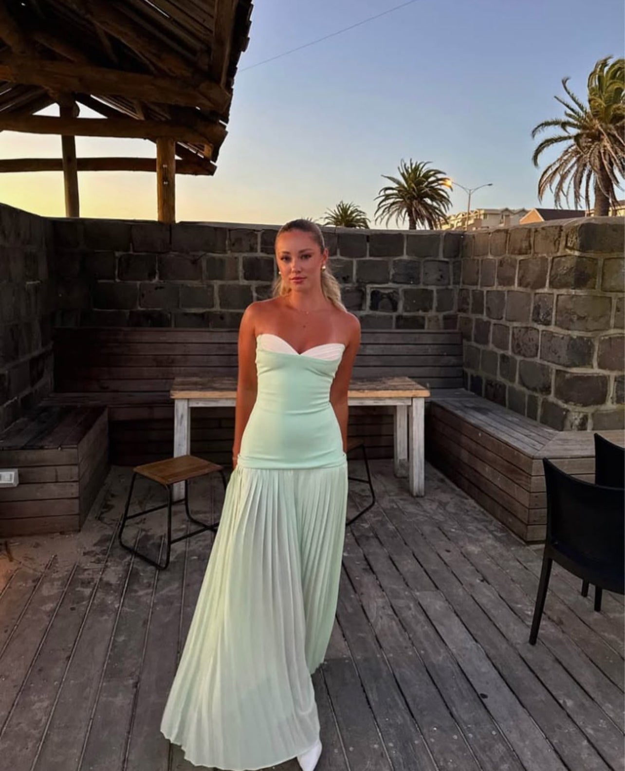 Sukienka maxi Eliza z plisowaniem