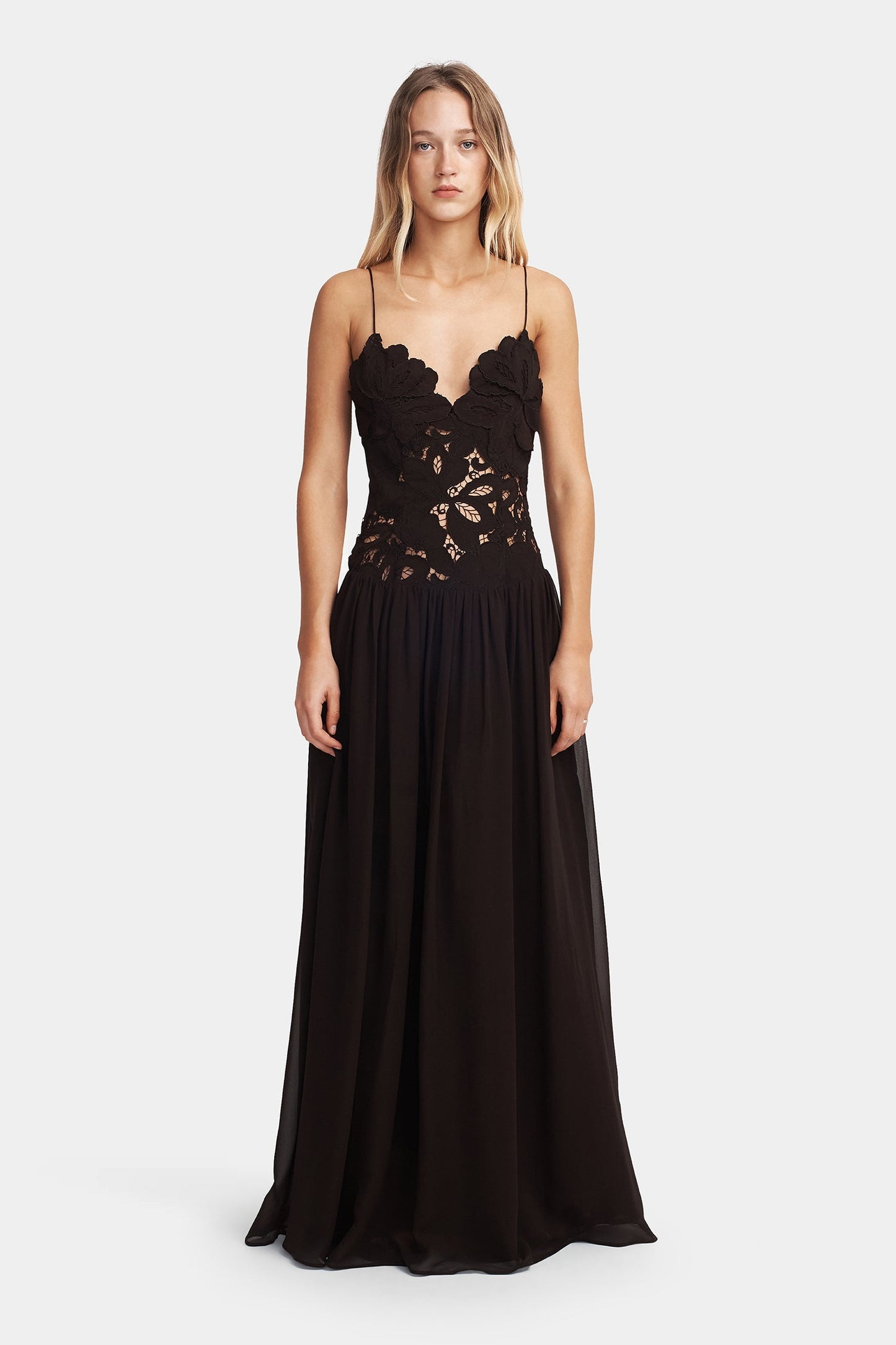 Sukienka Maxi Sophia w Kolorze Cedrowego Drewna