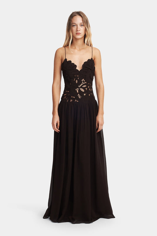 Sukienka Maxi Sophia w Kolorze Cedrowego Drewna