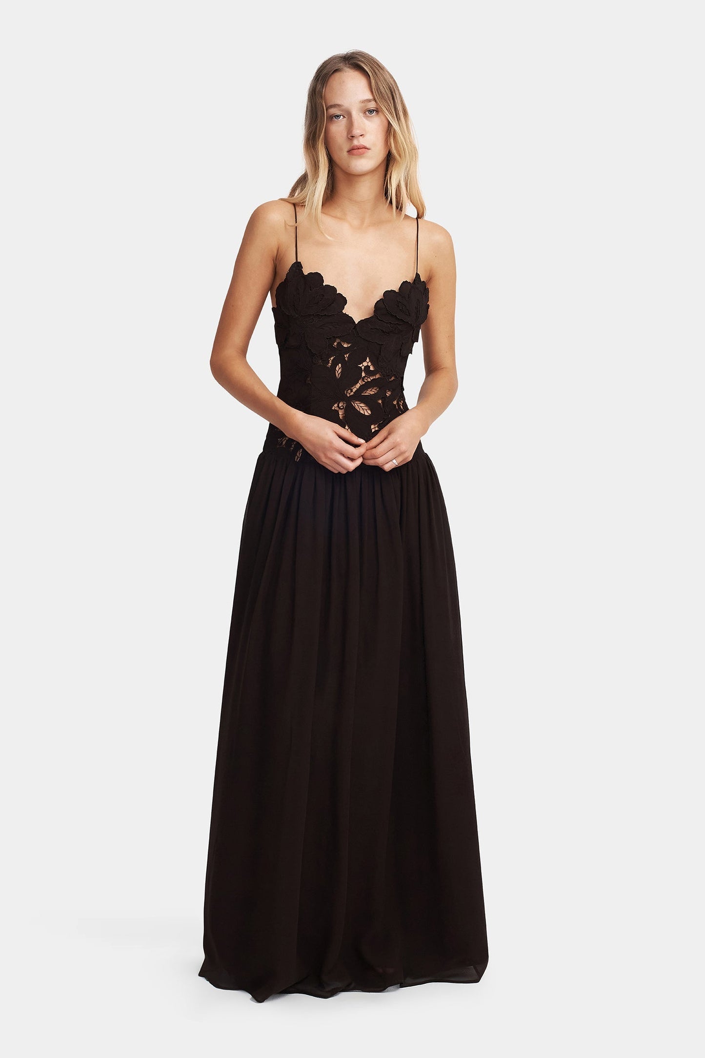 Sukienka Maxi Sophia w Kolorze Cedrowego Drewna