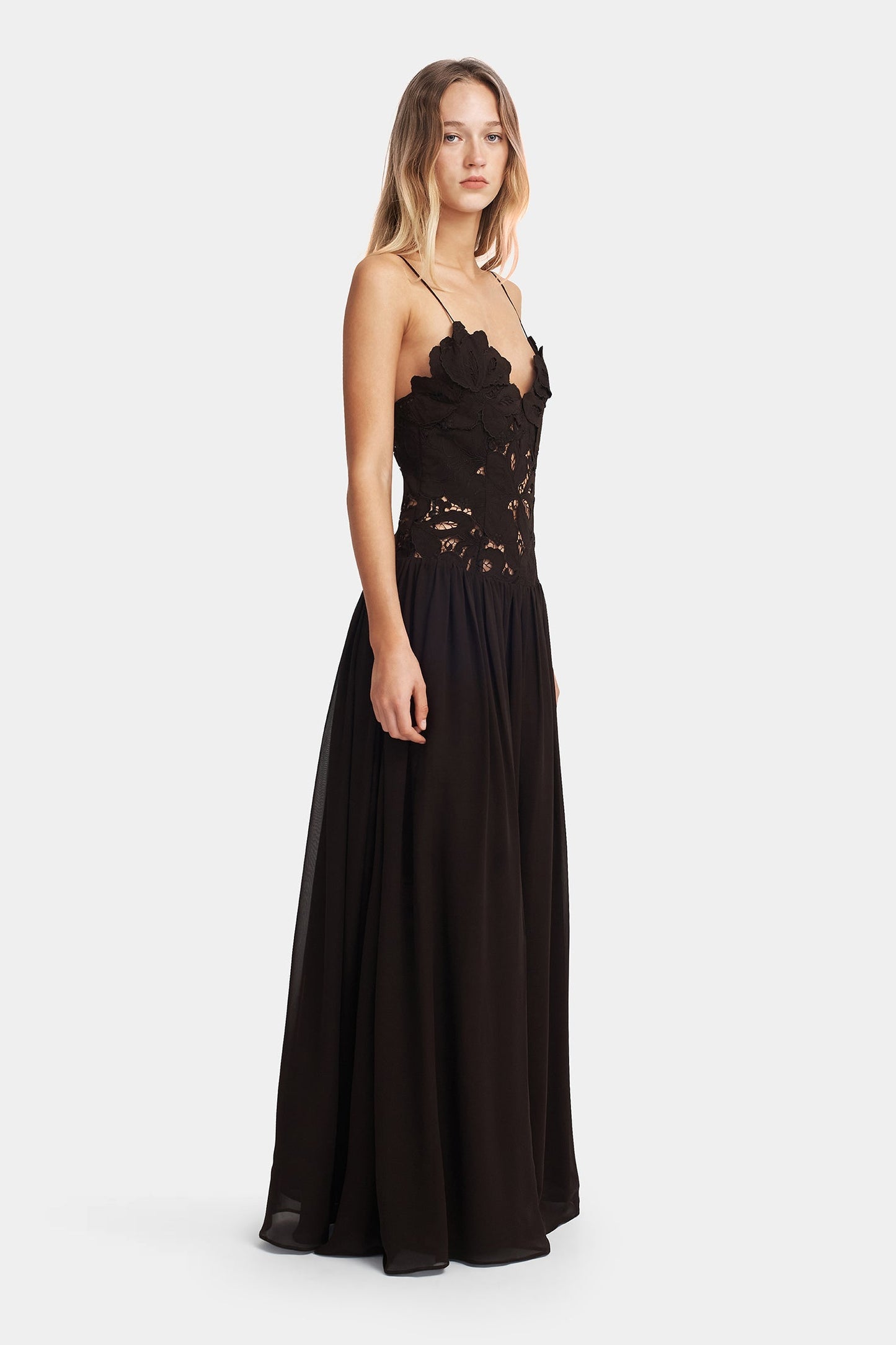 Sukienka Maxi Sophia w Kolorze Cedrowego Drewna