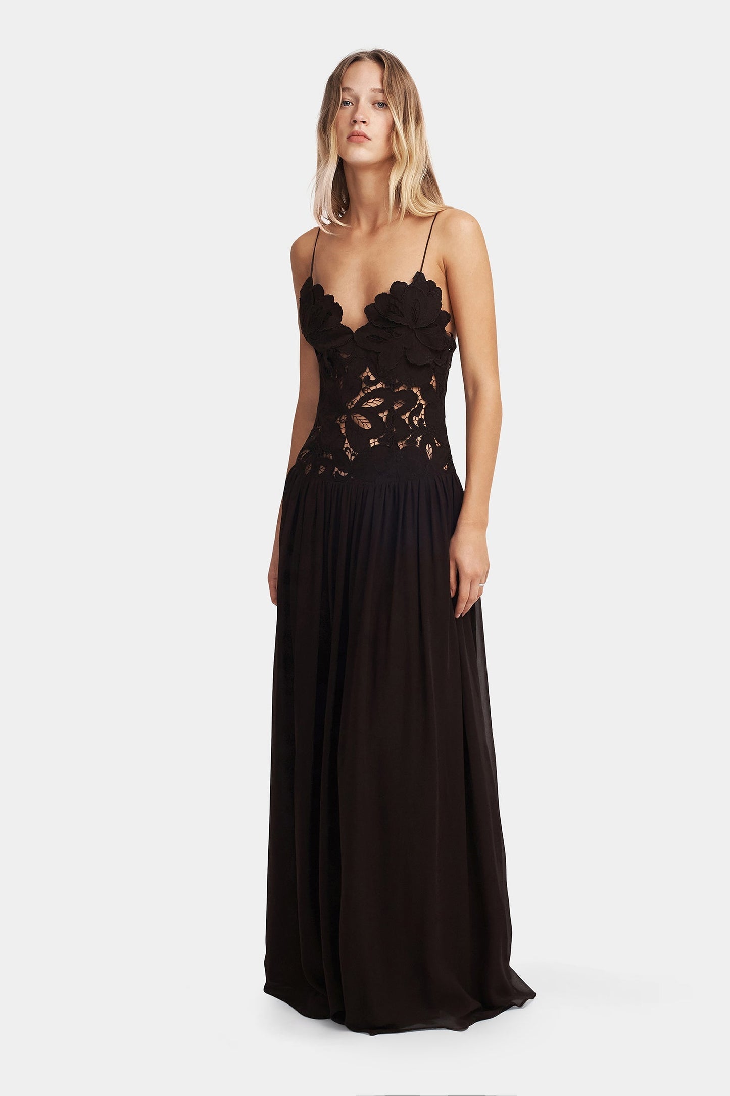 Sukienka Maxi Sophia w Kolorze Cedrowego Drewna