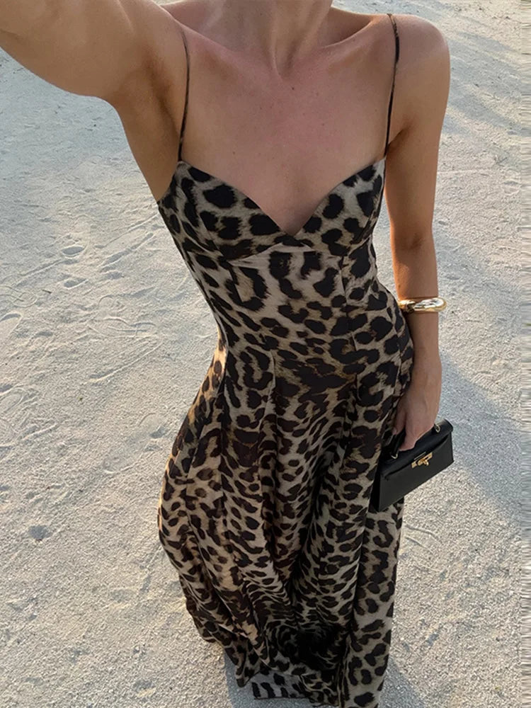 Sukienka maxi Antonella w panterkę