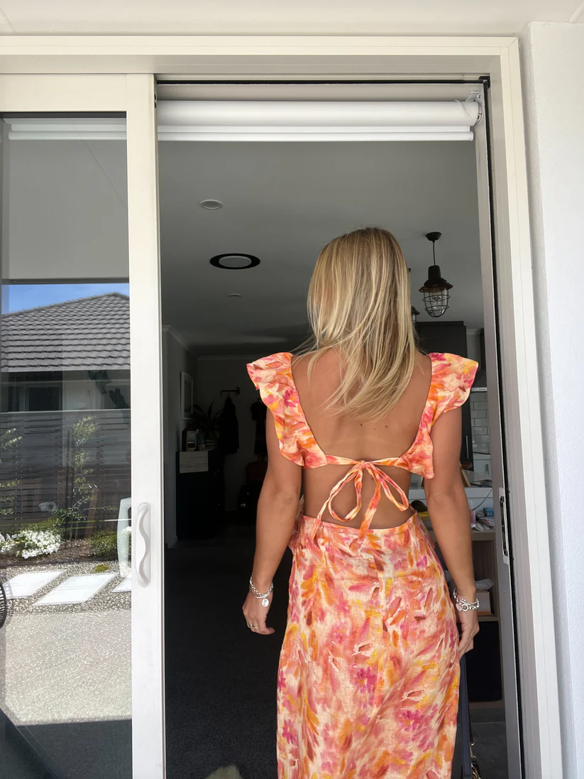 Sukienka maxi Carmen w kwiatowy nadruk