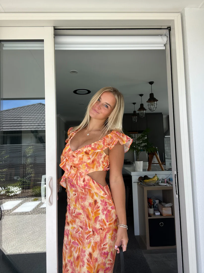 Sukienka maxi Carmen w kwiatowy nadruk