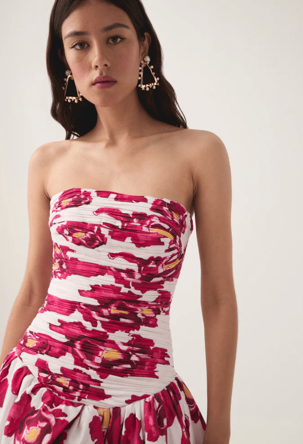 Fiorellina Ruchowana sukienka maxi w kwiaty