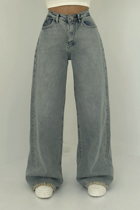 Jeansy Ziara w vintage stylu z szerokimi nogawkami