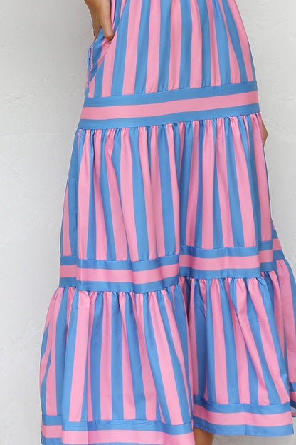 Sukienka maxi w paski Candy