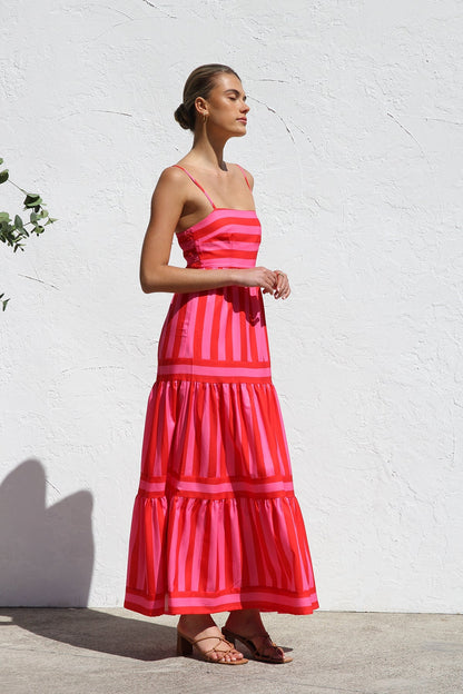 Sukienka maxi w paski Candy