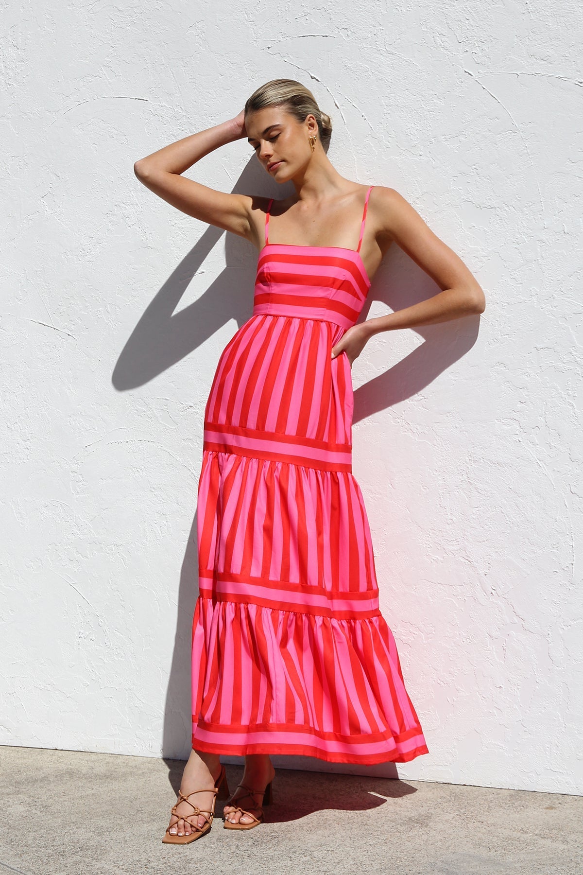 Sukienka maxi w paski Candy