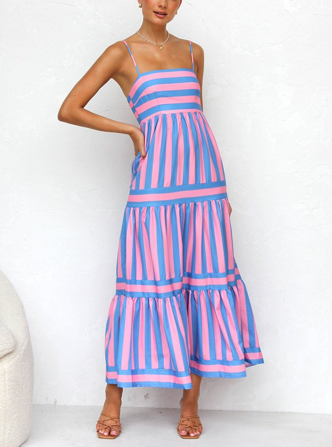 Sukienka maxi w paski Candy
