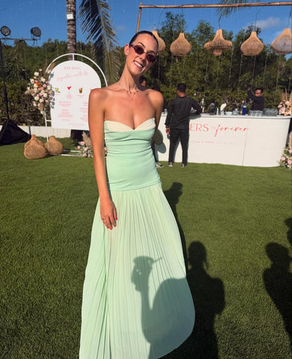 Sukienka maxi Eliza z plisowaniem