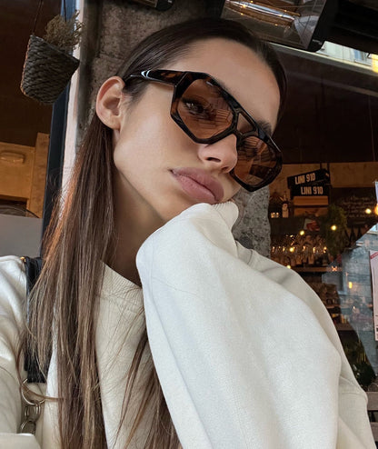 Riviera Okulary Przeciwsłoneczne Leopard Cinnamon