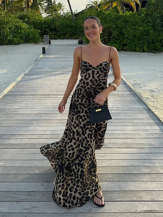 Sukienka maxi Antonella w panterkę