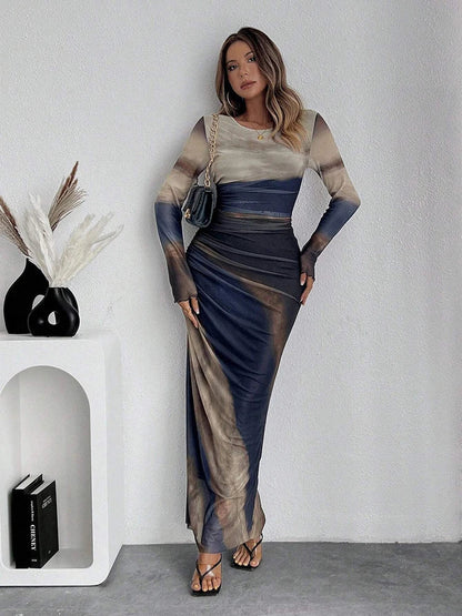 Sukienka maxi Aquarelle Dream