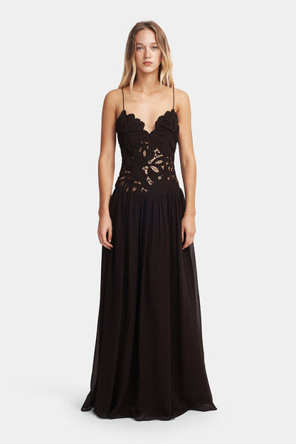 Sukienka Maxi Sophia w Kolorze Cedrowego Drewna