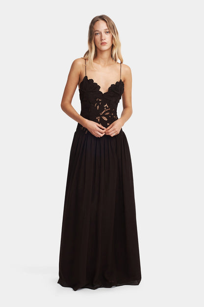 Sukienka Maxi Sophia w Kolorze Cedrowego Drewna