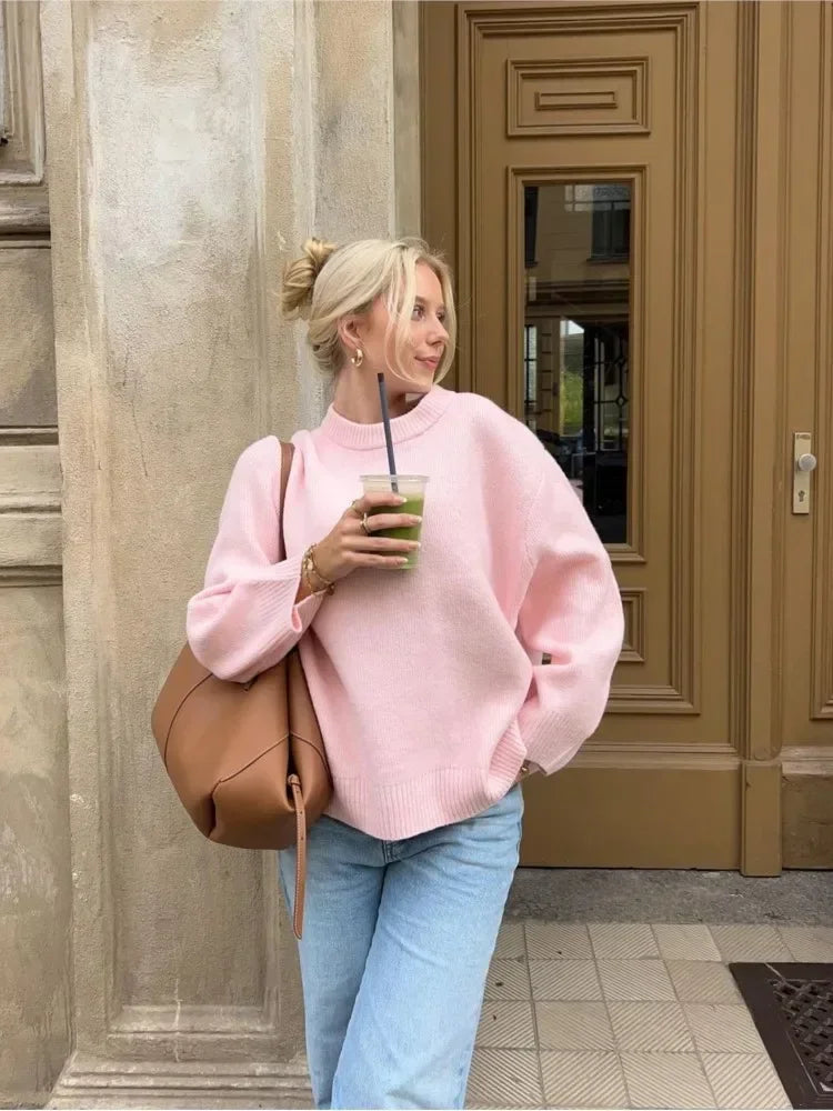Różowy Sweter Elvie