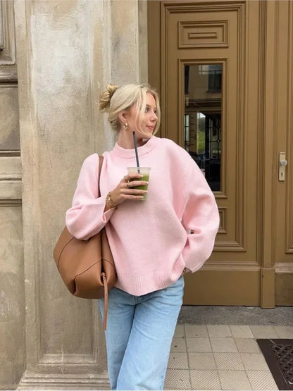 Różowy Sweter Elvie