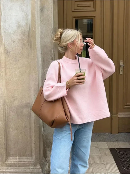 Różowy Sweter Elvie