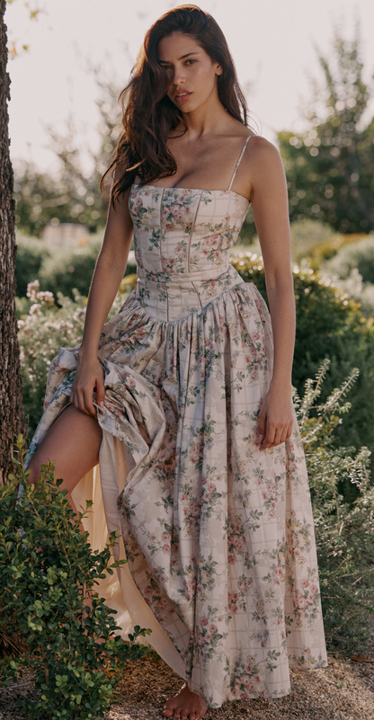 Floriana Romantyczna sukienka maxi