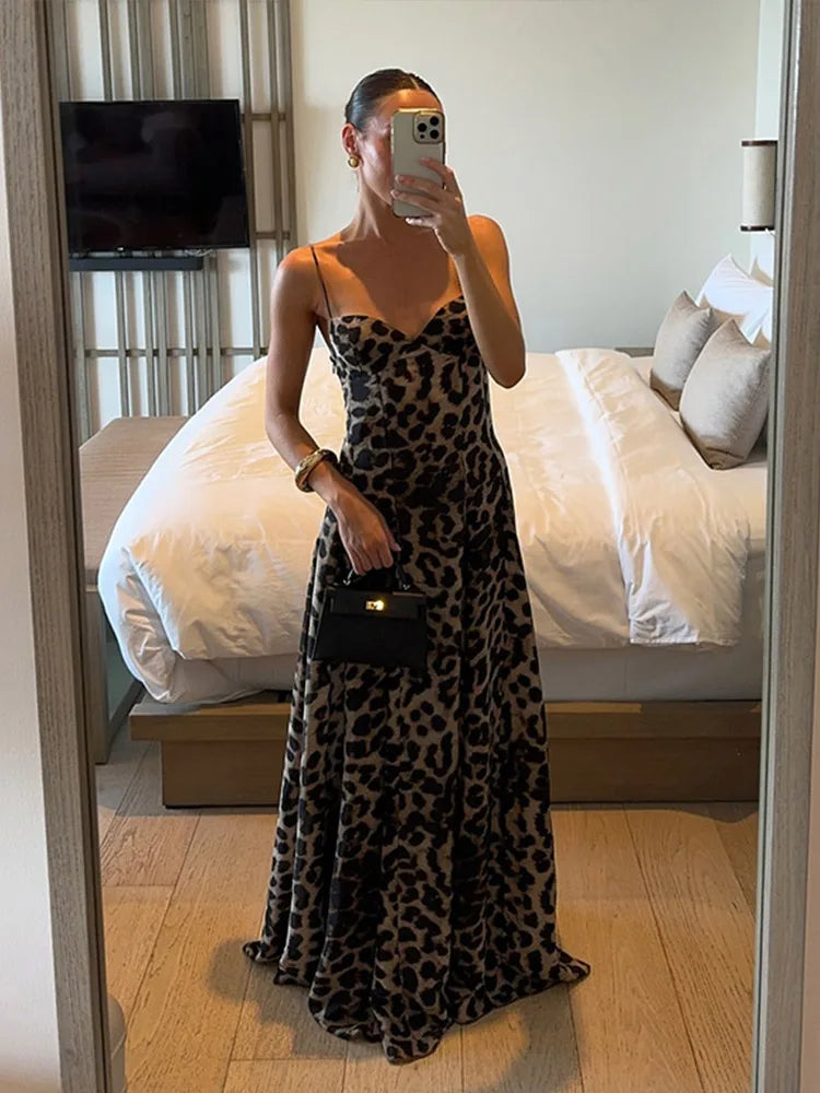 Sukienka maxi Antonella w panterkę