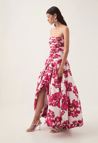 Fiorellina Ruchowana sukienka maxi w kwiaty