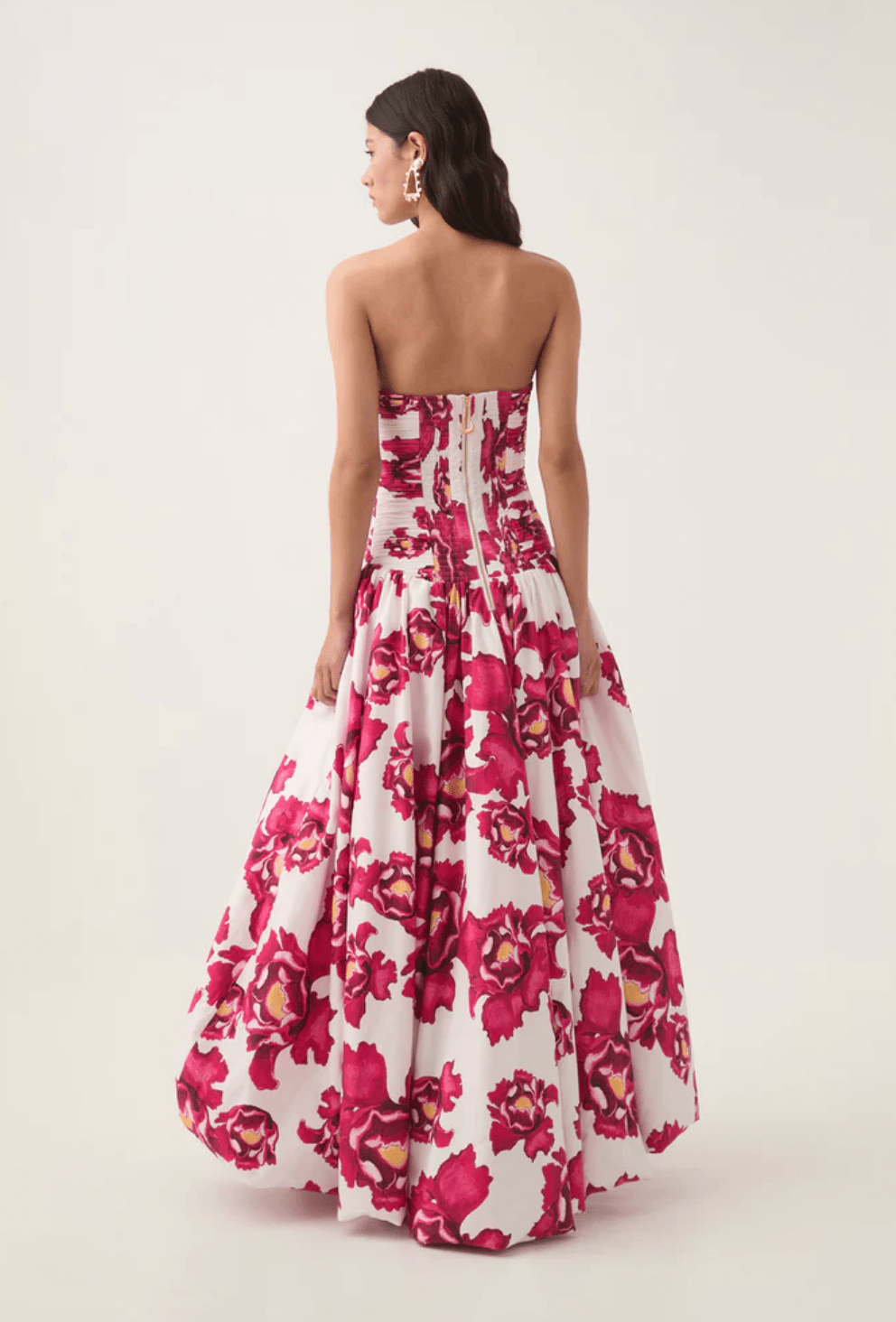 Fiorellina Ruchowana sukienka maxi w kwiaty