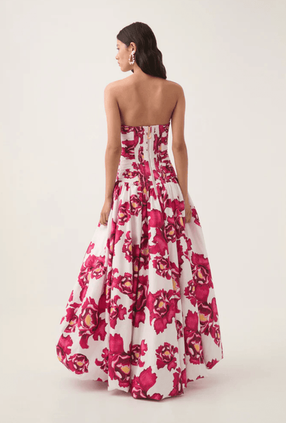 Fiorellina Ruchowana sukienka maxi w kwiaty