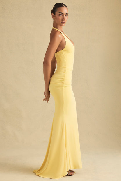 Celesti Elegancka suknia z dekoltem halter
