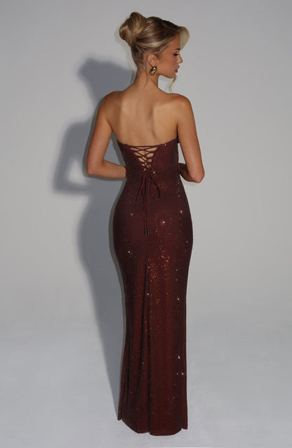 Sukienka maxi Virella z eleganckimi cekinami